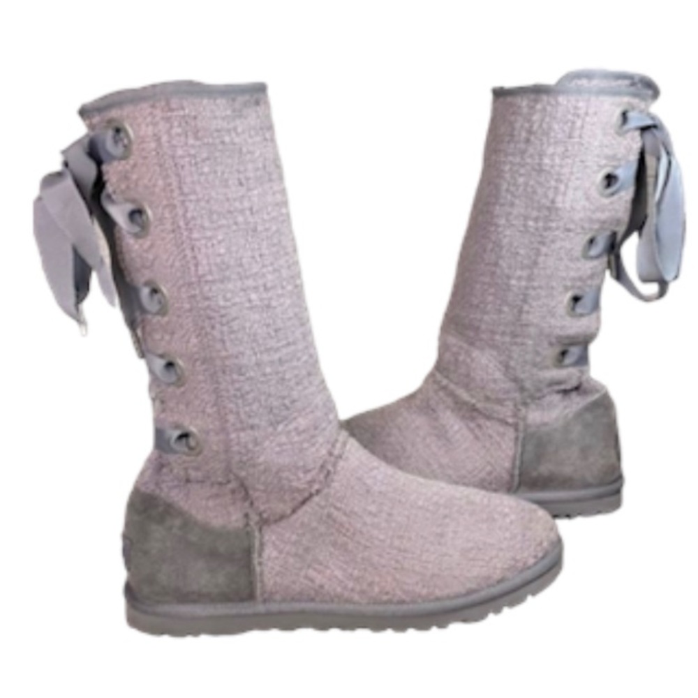 UGG Heirloom Lace-Up Lavender Tall Boots Size:8 Women’s